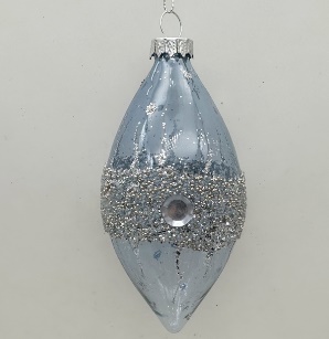 Glass Christmas decoration Olive shape